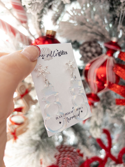 Snowman Earrings