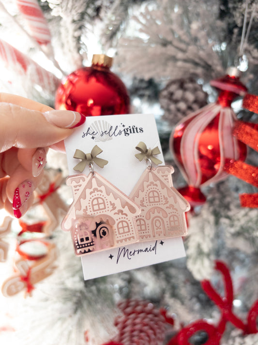 Gingerbread House Earrings