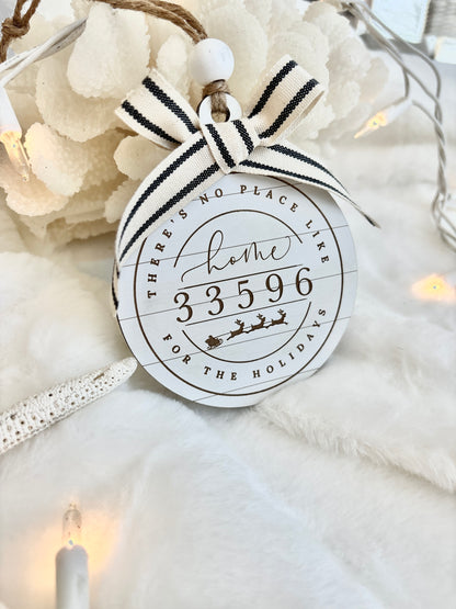 Shiplap Zicode/Postal Code Ornament