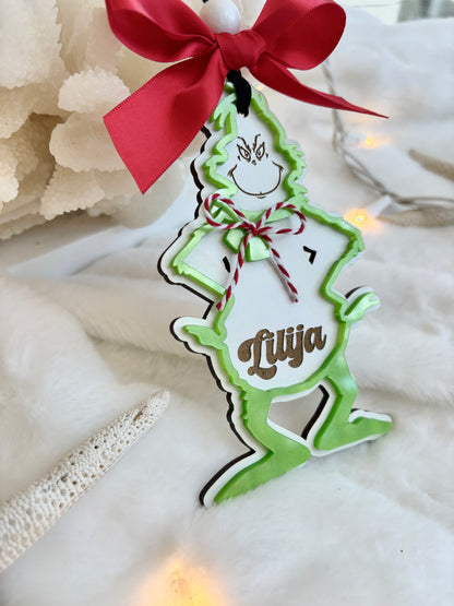 Simple Grinch Customized Ornament