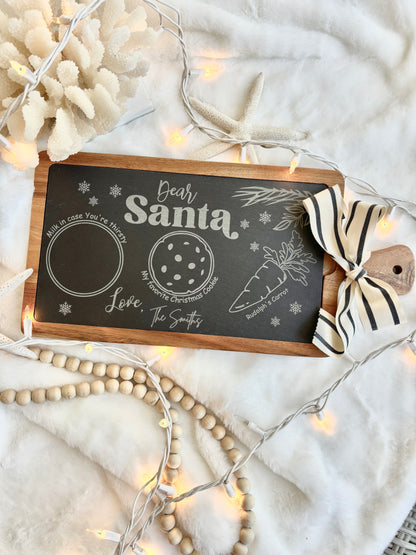 Customized Santa Treats Slate Board