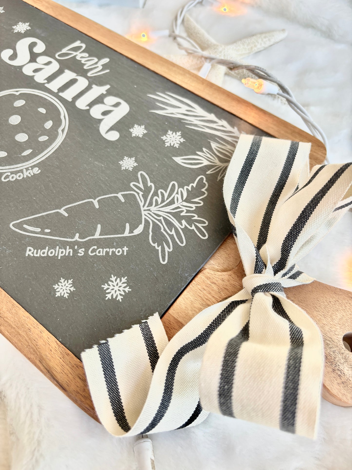 Customized Santa Treats Slate Board