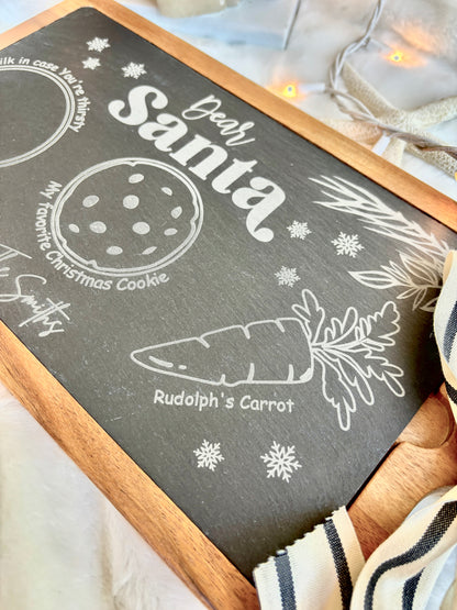 Customized Santa Treats Slate Board