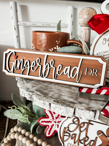 Gingerbread Tiered Tray and Coffee Decor