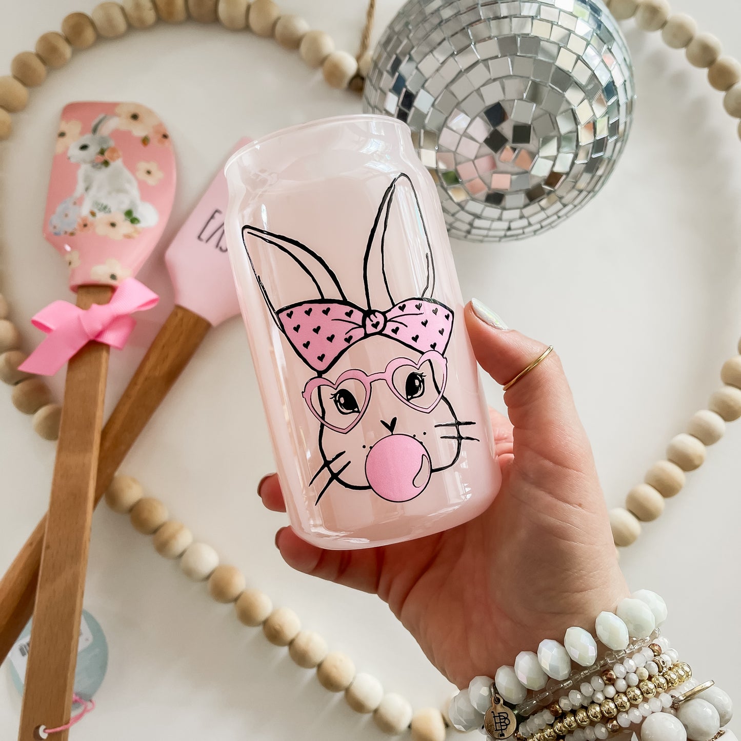 Pink Iridescent Easter Cup