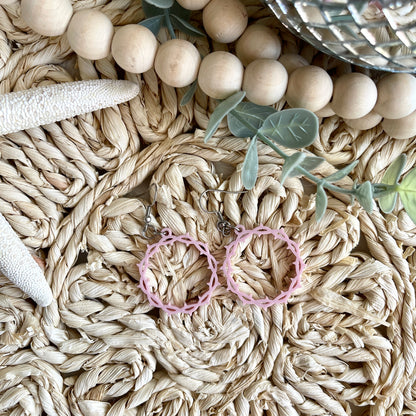 Crown of thorns pastel hoop earrings