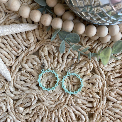 Crown of thorns pastel hoop earrings