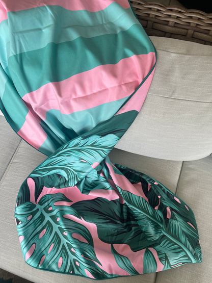 Palm Leaf quick dry beach towel