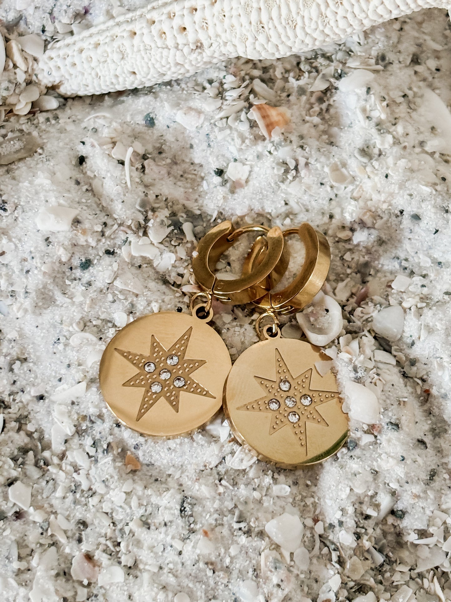 Celestial nautical 🌊*WATERPROOF* 🌊 gold earrings