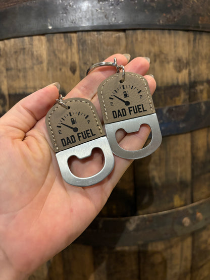 "Dad fuel" bottle opener keychain