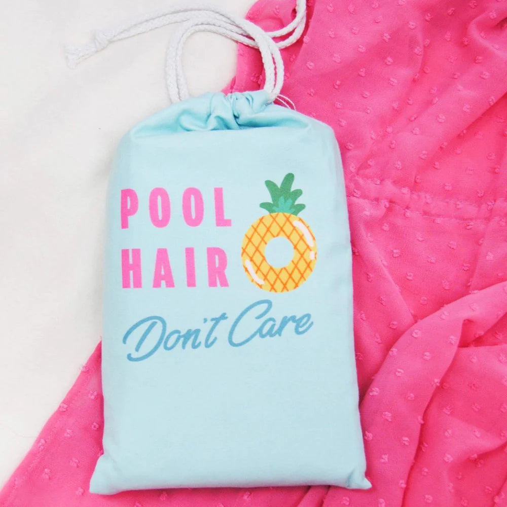 "Pool hair don't care" oversized quick dry towel