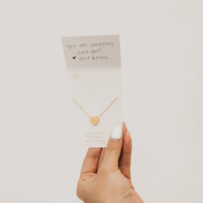 "It's OK  to not be OK"  🌊WATERPROOF🌊  heart necklace